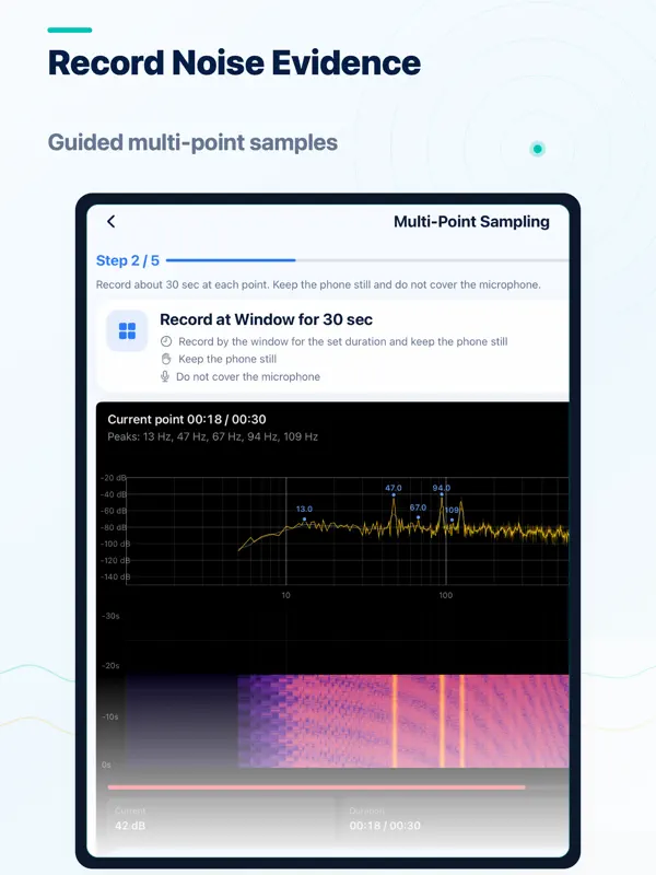 Noise Detective Pro Home: Home noise investigation dashboard