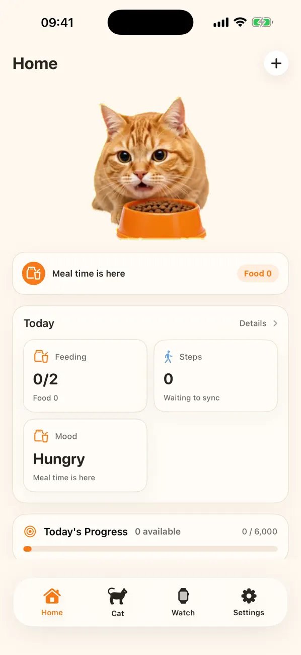 WatchCat Step Pet interface